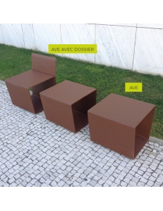 Banc construit en plaque en...